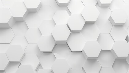 Fototapeta premium White Hexagonal Pattern Abstract Background