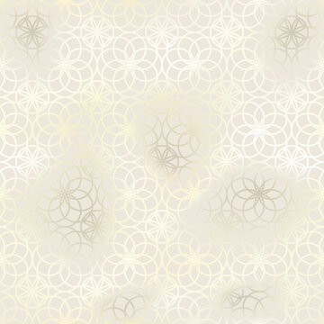 Arabic style seamless pattern. Vector pastel gradient oriental ornament on beige background. Islamic traditional texture for backgrounds, wallpapers, textile patterns, decoration