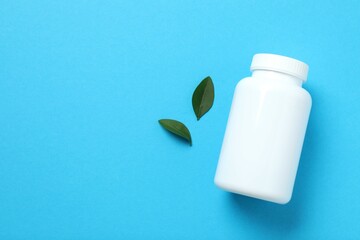 Various medical pills on a colored background
