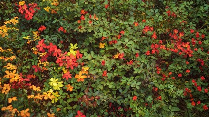 Enchanting Close-Up of Vibrant Wildflowers Amidst Lush Forest Floor Biodiversity and Beauty | Ultra-Detailed Nature Photography