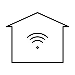 Simple Flat Smart Home Icon for Home Decor