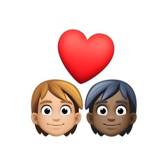 Couple with Heart Emoji
