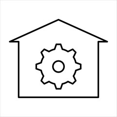 Simple flat home automation icon