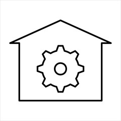 Simple flat home automation icon