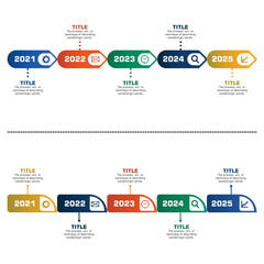 yearly timeline infographic workflow business template design