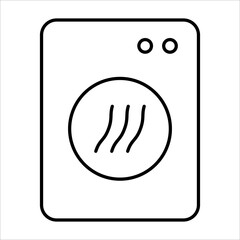 Simple Flat Tumble Dryer Icon