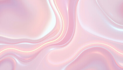 Fototapeta premium Soft fluid background in pastel pink tones with smooth curves and gentle light reflections, creating serene and calming atmosphere