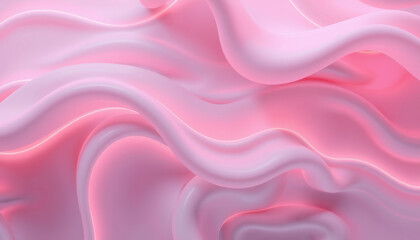 Fototapeta premium Soft pink fluid waves create serene and calming background, perfect for various design projects. gentle curves and smooth texture evoke sense of tranquility and elegance