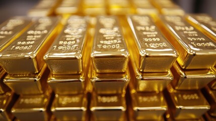Gold bars rising chart symbolizes growth price increase investment