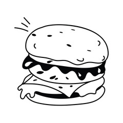 An amazing icon of hamburger, ready for premium use
