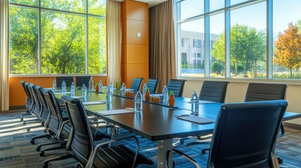 Fototapeta premium Modern Conference Room with Natural Light