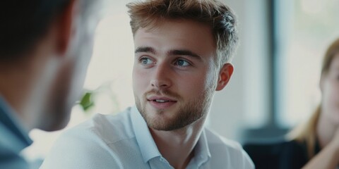 Business Meeting, Young Adult, Confident Expression