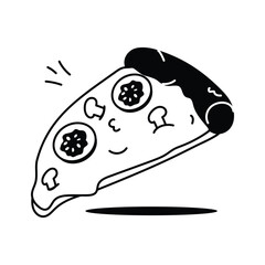 A delicious slice of pizza, ideal for fast food, dining, or Italian cuisine themes