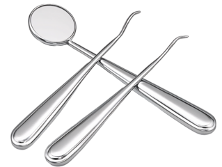a close-up of a mirror and tweezers