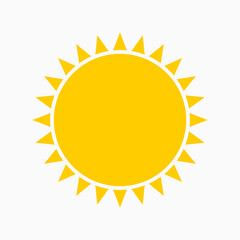 Sun icon isolated. Vector illustration