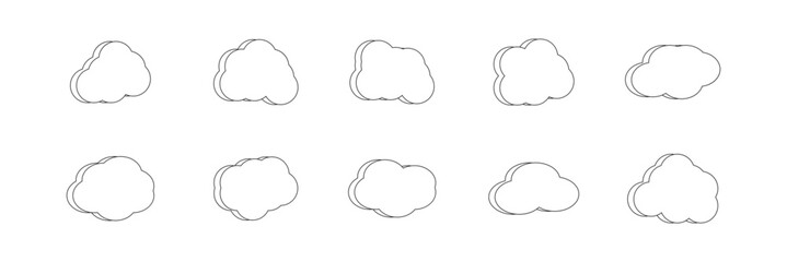 Cloud icon set