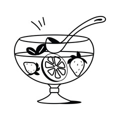 Fruity punch drink, refreshing and perfect for parties