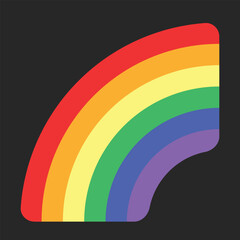 Colorful Rainbow Arc Icon Vector - Symbol of Pride, Love, and Happiness