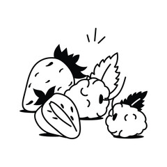 Fresh mix of berries, a sweet and nutritious treat