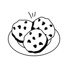 A stack of delicious cookies, dessert, bakery, and sweets vector