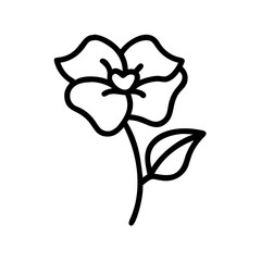begonia  flower vector icon, vector flower illustration, flower icon - simple vector illustration of a begonia  flower, ideal for floral designs, botanical art, and nature-themed projects..