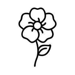 begonia  flower vector icon, vector flower illustration, flower icon - simple vector illustration of a begonia  flower, ideal for floral designs, botanical art, and nature-themed projects..