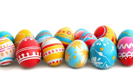 Fototapeta premium Colorful Decorated Easter Eggs Collection