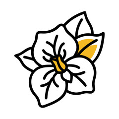 bougainvillea flower vector icon, vector flower illustration, flower icon - simple vector illustration of a bougainvillea flower, ideal for floral designs, botanical art, and nature-themed projects..