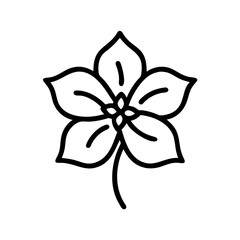 bougainvillea flower vector icon, vector flower illustration, flower icon - simple vector illustration of a bougainvillea flower, ideal for floral designs, botanical art, and nature-themed projects..