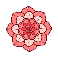camellia flower vector icon, vector flower illustration, flower icon - simple vector illustration of a camellia flower, ideal for floral designs, botanical art, and nature-themed projects..