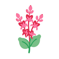 coral bells flower vector icon, vector flower illustration, flower icon - simple vector illustration of a coral bells flower, ideal for floral designs, botanical art, and nature-themed projects..