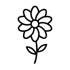 cosmos  flower vector icon, vector flower illustration, flower icon - simple vector illustration of a cosmos  flower, ideal for floral designs, botanical art, and nature-themed projects..