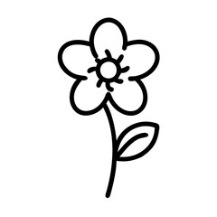 forget me not flower vector icon, vector flower illustration, flower icon - simple vector illustration of a forget me not flower, ideal for floral designs, botanical art, and nature-themed projects..