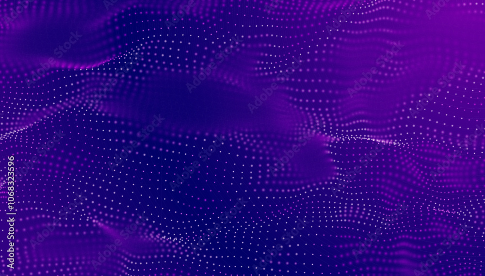 Canvas Prints dark purple gradient background. big data technology background wave.