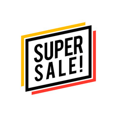 Vector Modern Super Sale Label