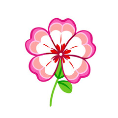 geranium  flower vector icon, vector flower illustration, flower icon - simple vector illustration of a geranium  flower, ideal for floral designs, botanical art, and nature-themed projects..