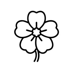geranium  flower vector icon, vector flower illustration, flower icon - simple vector illustration of a geranium  flower, ideal for floral designs, botanical art, and nature-themed projects..