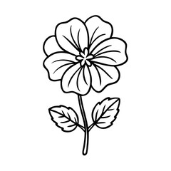 geranium  flower vector icon, vector flower illustration, flower icon - simple vector illustration of a geranium  flower, ideal for floral designs, botanical art, and nature-themed projects..