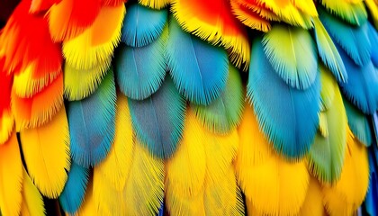 Obraz premium Colorful Parrot Feathers Texture,