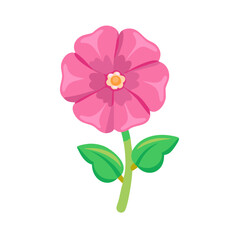 hollyhock flower vector icon, vector flower illustration, flower icon - simple vector illustration of a hollyhock flower, ideal for floral designs, botanical art, and nature-themed projects..