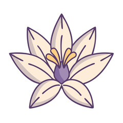 hosta flower vector icon, vector flower illustration, flower icon - simple vector illustration of a hosta flower, ideal for floral designs, botanical art, and nature-themed projects..