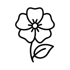 impatiens flower vector icon, vector flower illustration, flower icon - simple vector illustration of a impatiens flower, ideal for floral designs, botanical art, and nature-themed projects..