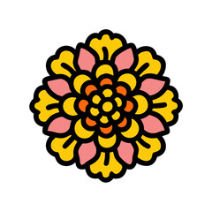 lantana flower vector icon, vector flower illustration, flower icon - simple vector illustration of a lantana flower, ideal for floral designs, botanical art, and nature-themed projects..