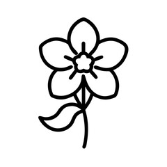 lilac flower vector icon, vector flower illustration, flower icon - simple vector illustration of a lilac flower, ideal for floral designs, botanical art, and nature-themed projects..