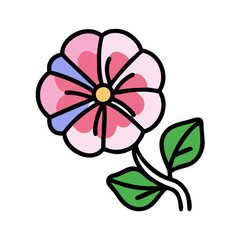 morning glory flower vector icon, vector flower illustration, flower icon - simple vector illustration of a morning glory flower, ideal for floral designs, botanical art, and nature-themed projects..