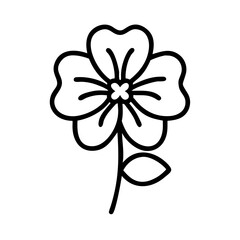 nasturtium flower vector icon, vector flower illustration, flower icon - simple vector illustration of a nasturtium flower, ideal for floral designs, botanical art, and nature-themed projects..