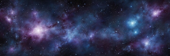 Obraz premium Blue and Purple cosmos filled with countless stars