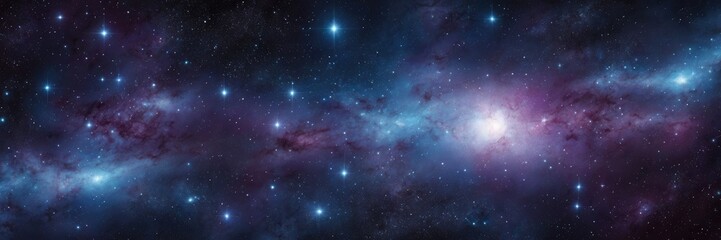 Obraz premium Blue and Purple cosmos filled with countless stars