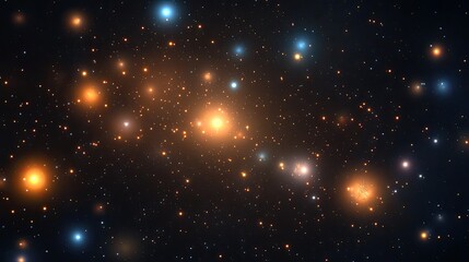Vibrant Cosmic Background with Glowing Stars