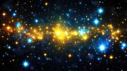 Obraz premium Stunning Galaxy with Stars and Cosmic Background